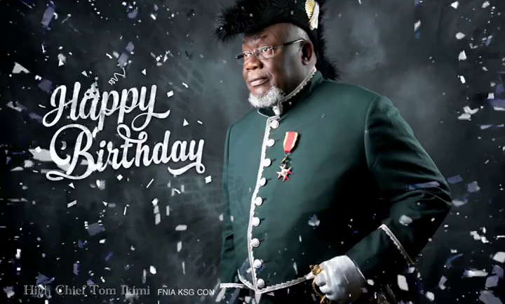 Birthday greetings for High Chief Tom Ikimi at 77 on 10th April 2021 -From Friends